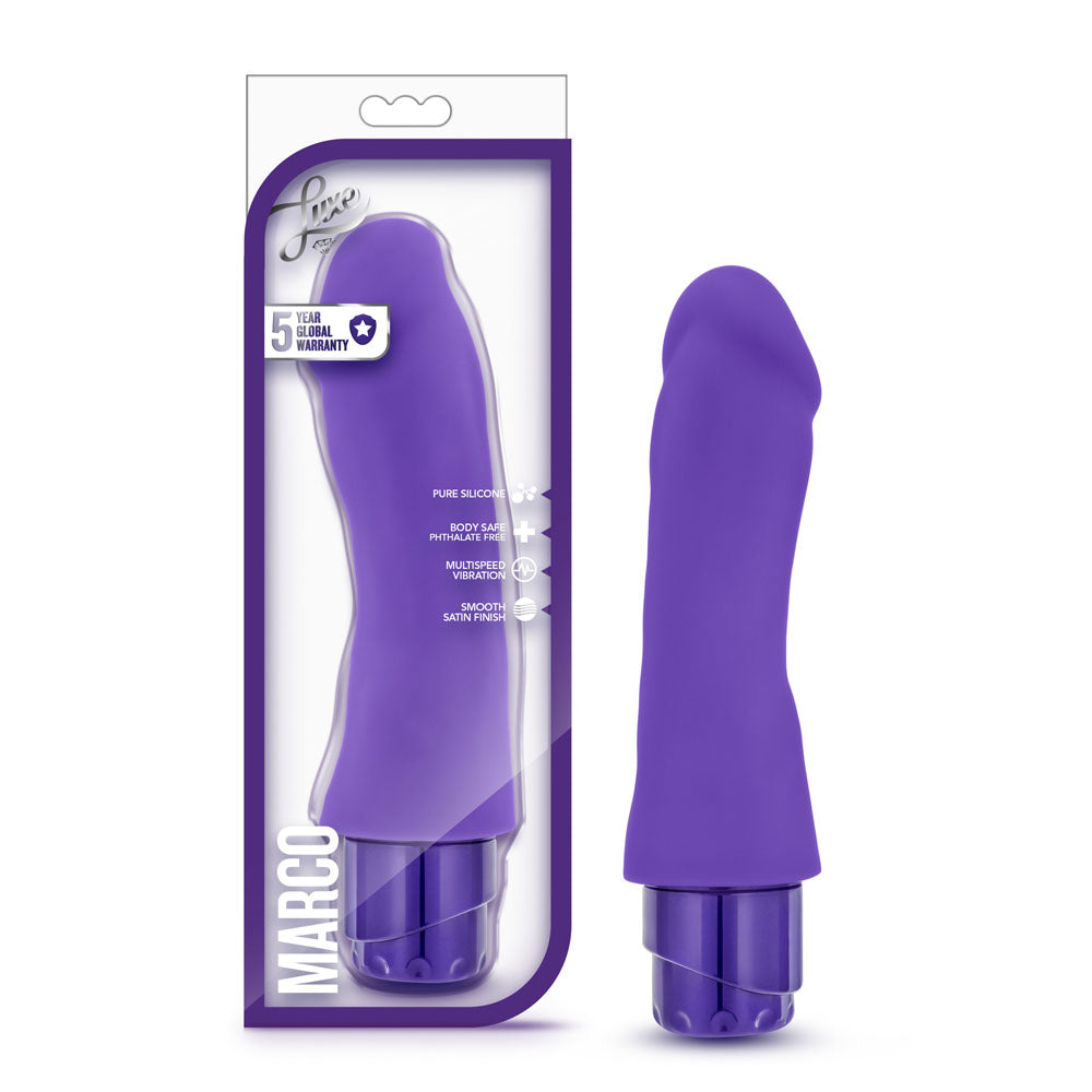 Luxe Marco Purple Vibrating Toy 7.75 Inch Length