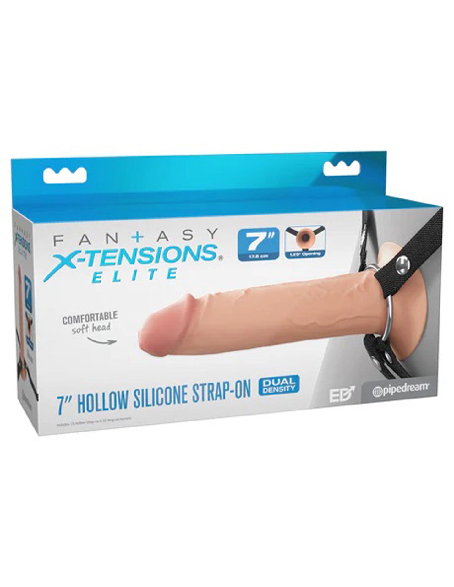 Fx Elite 7 Inch Silicone Hollow Strap On Flesh