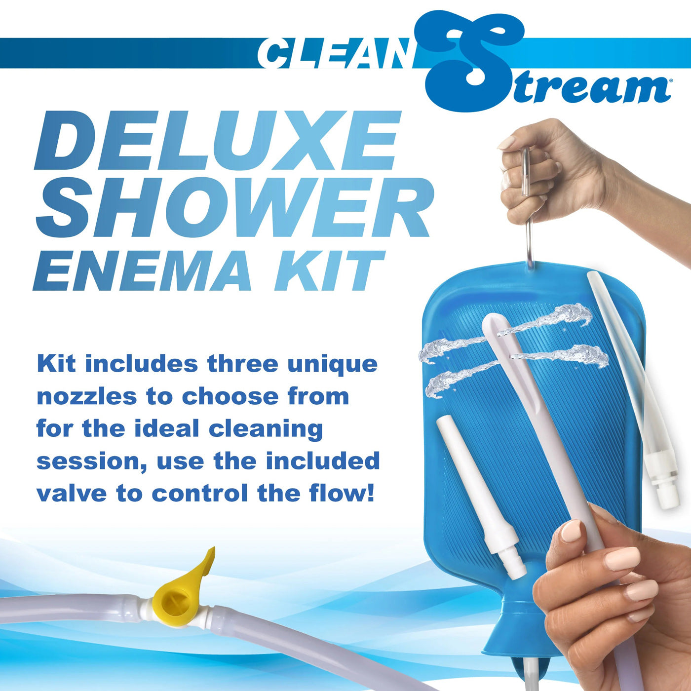 Deluxe Shower Enema Bag and Nozzle Kit