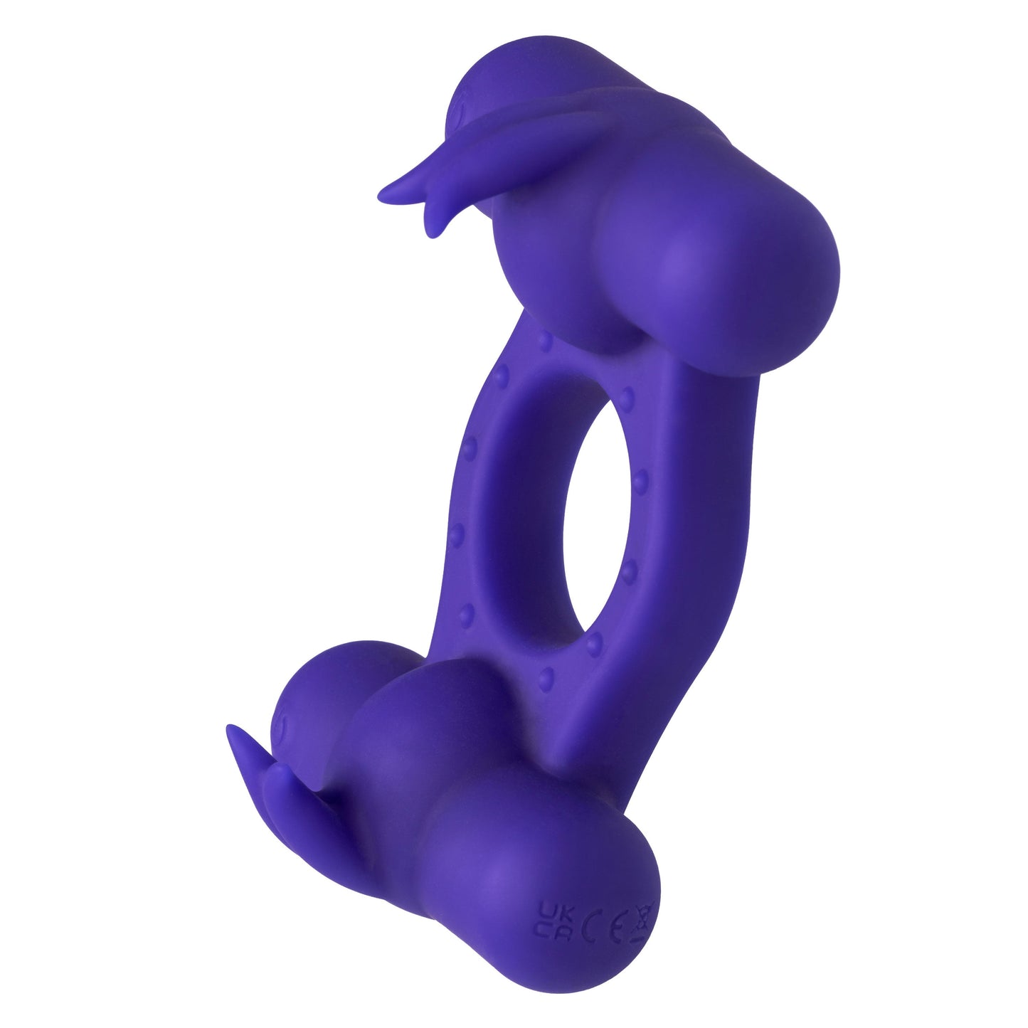 Silicone Triple Orgasm Enhancer in Purple with 12 Vibration Functions and Dual Independent Motors