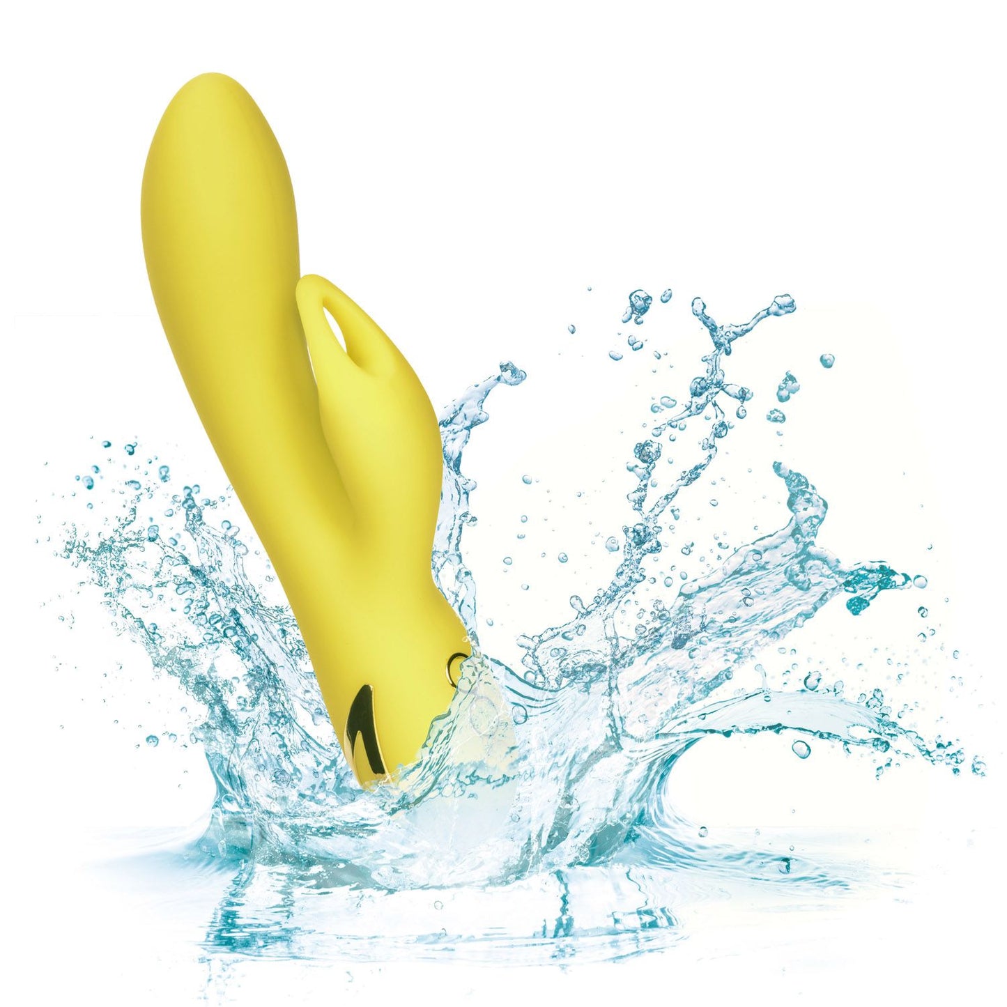California Dreaming Venice Vixen Yellow Silicone Massager with 10 Vibration Functions and Waterproof Design