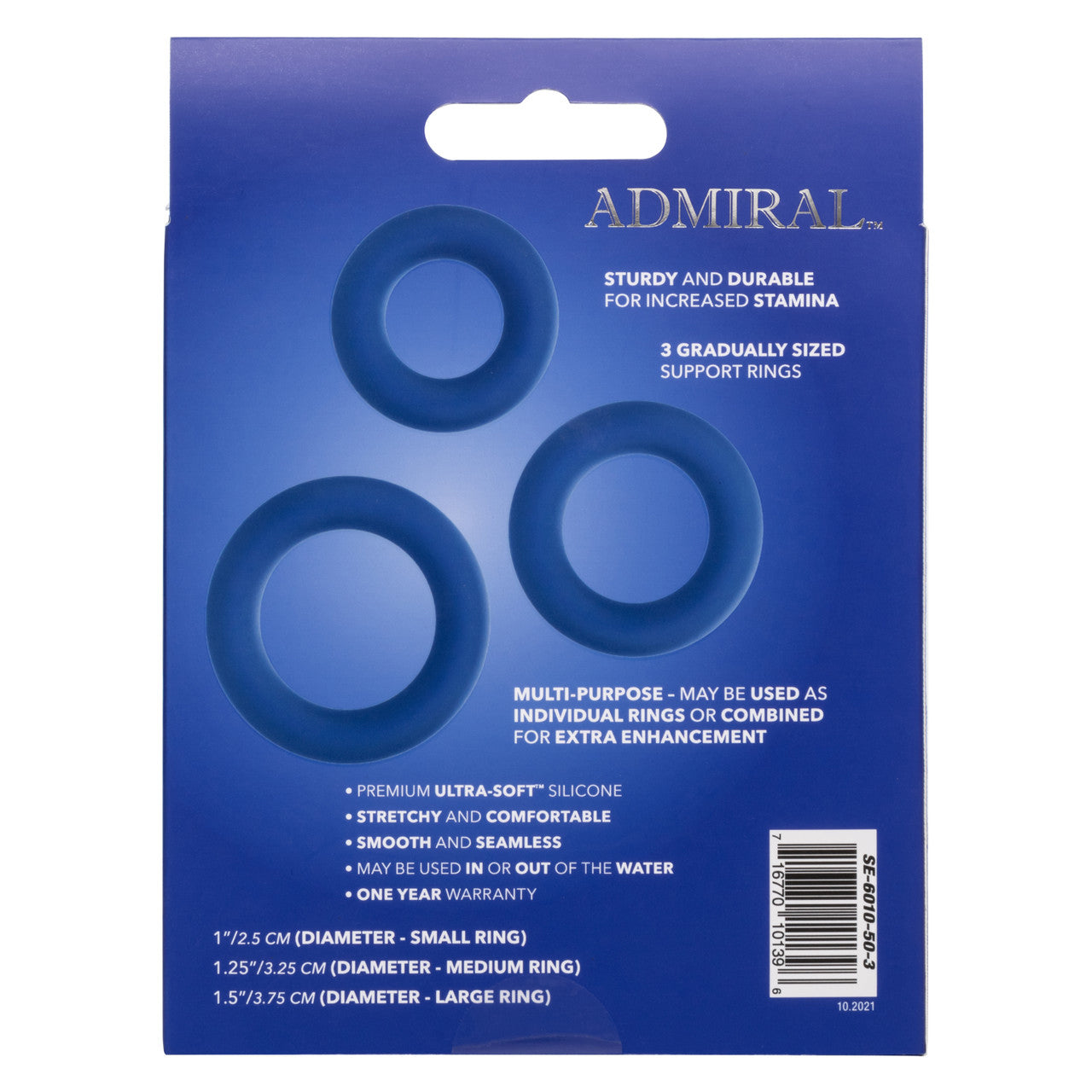 Admiral Universal Cock Ring Set – Gradual Size Silicone Rings Set