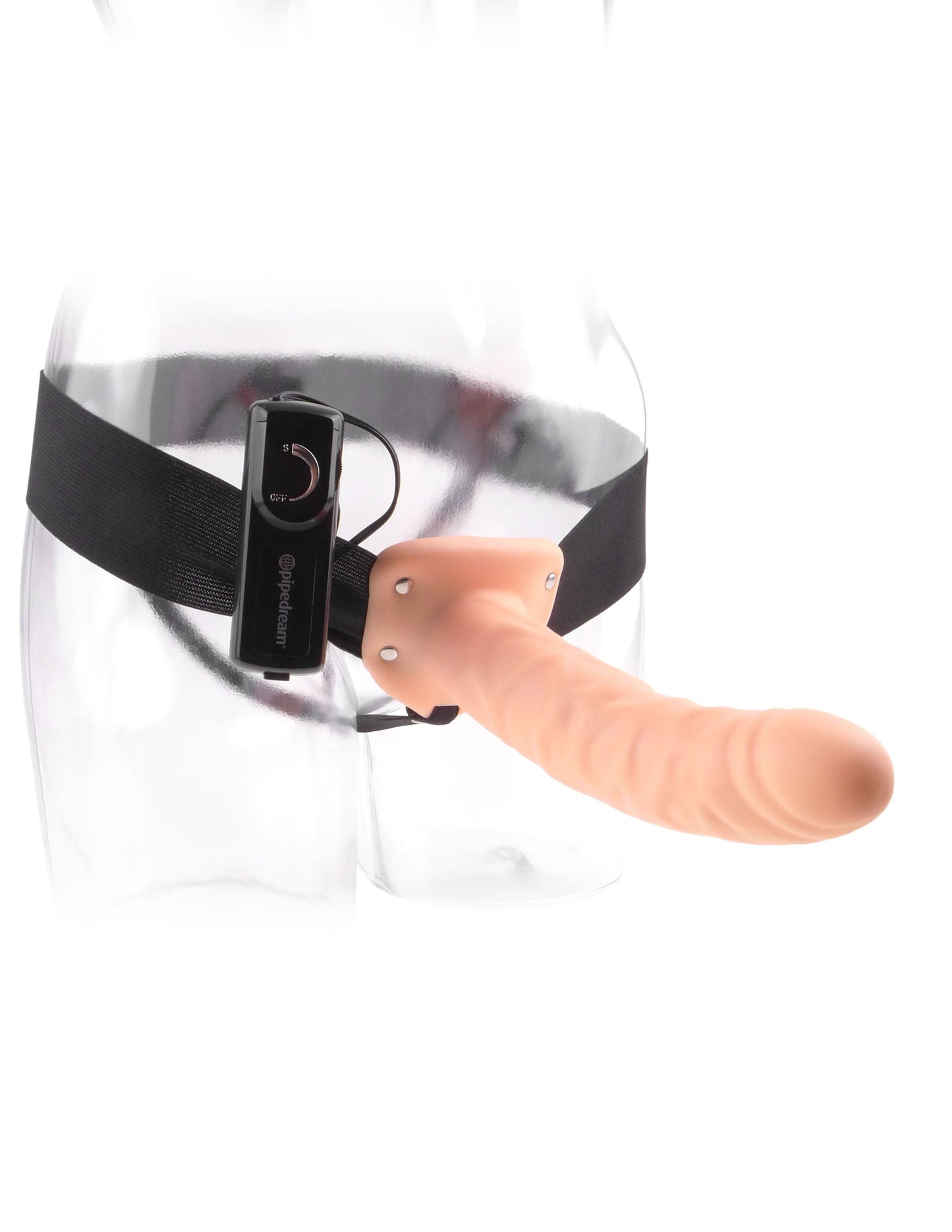 Fetish Fantasy Series 8 Inch Vibrating Hollow Strap-On – Vibrating Strap-On 20 cm
