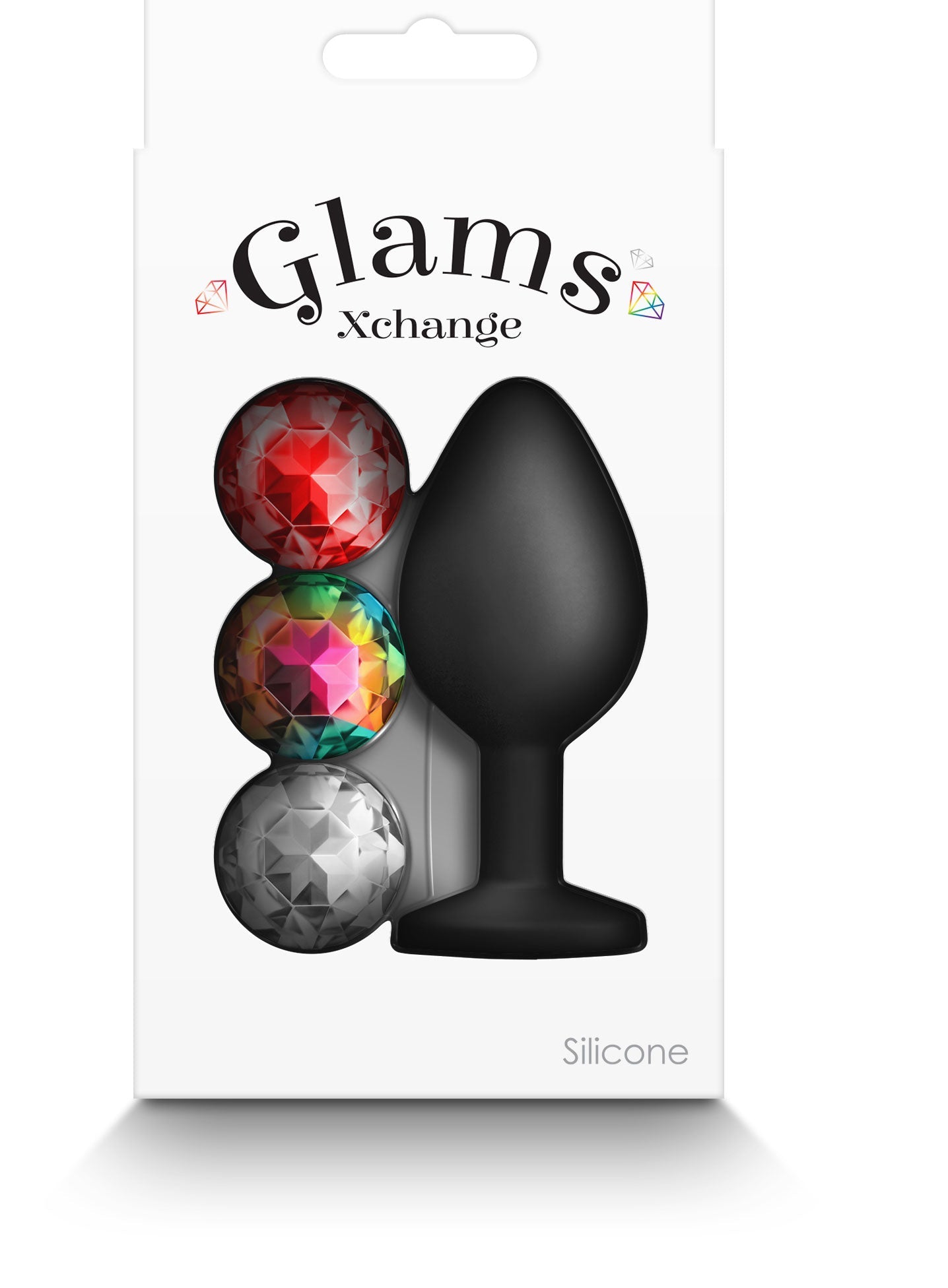 Glams Xchange Medium Butt Plug with Interchangeable Gems