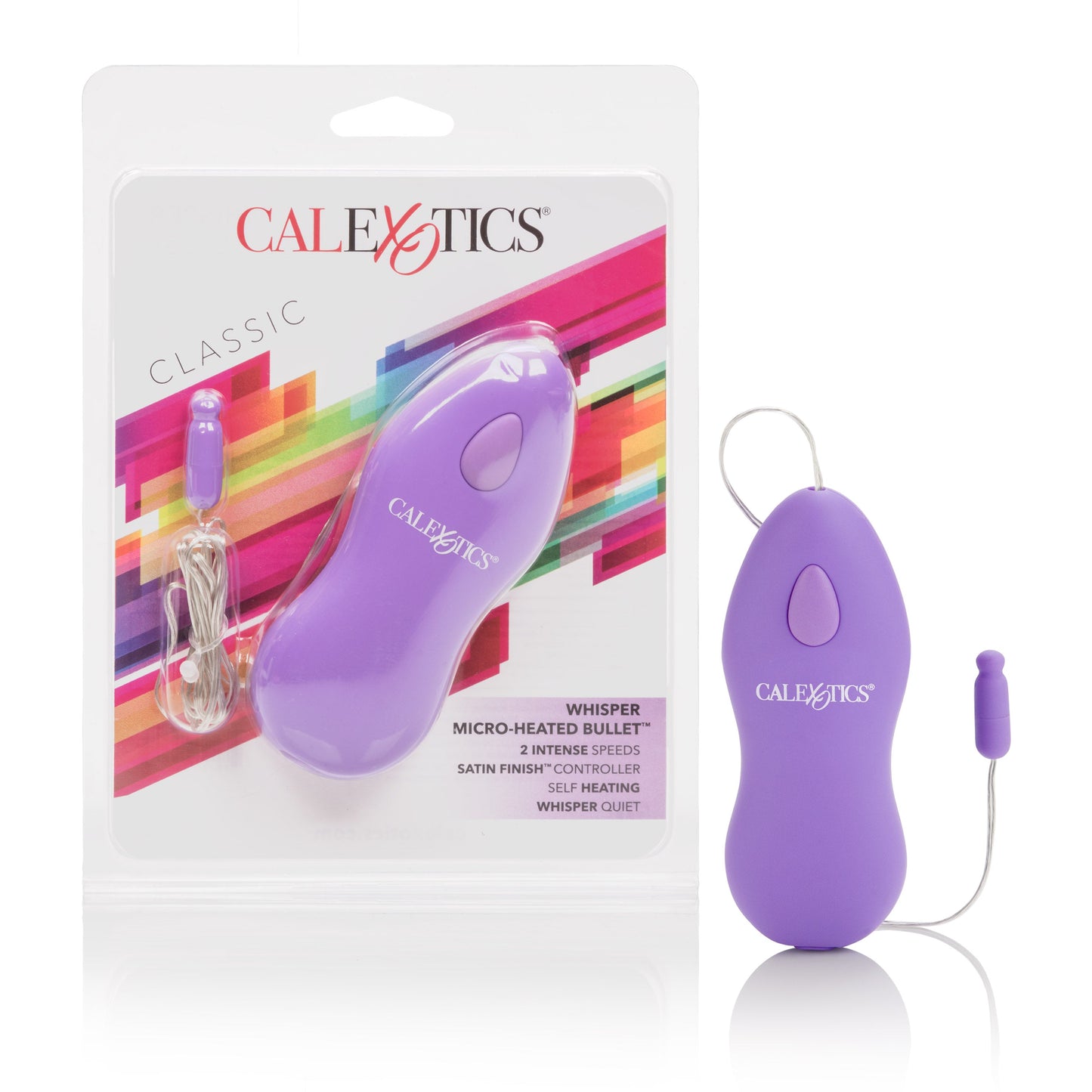 Whisper Micro Heated Bullet Massager in Purple