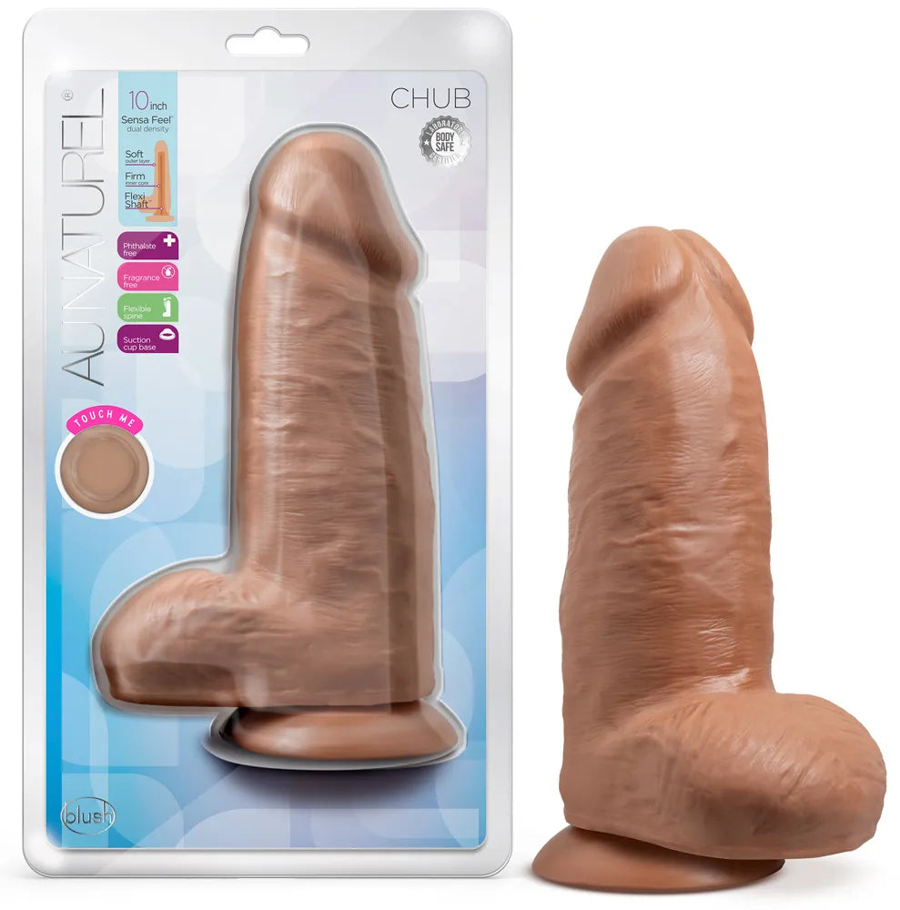 Au Naturel Chub 10 Inch – Dual Density Realistic Dildo