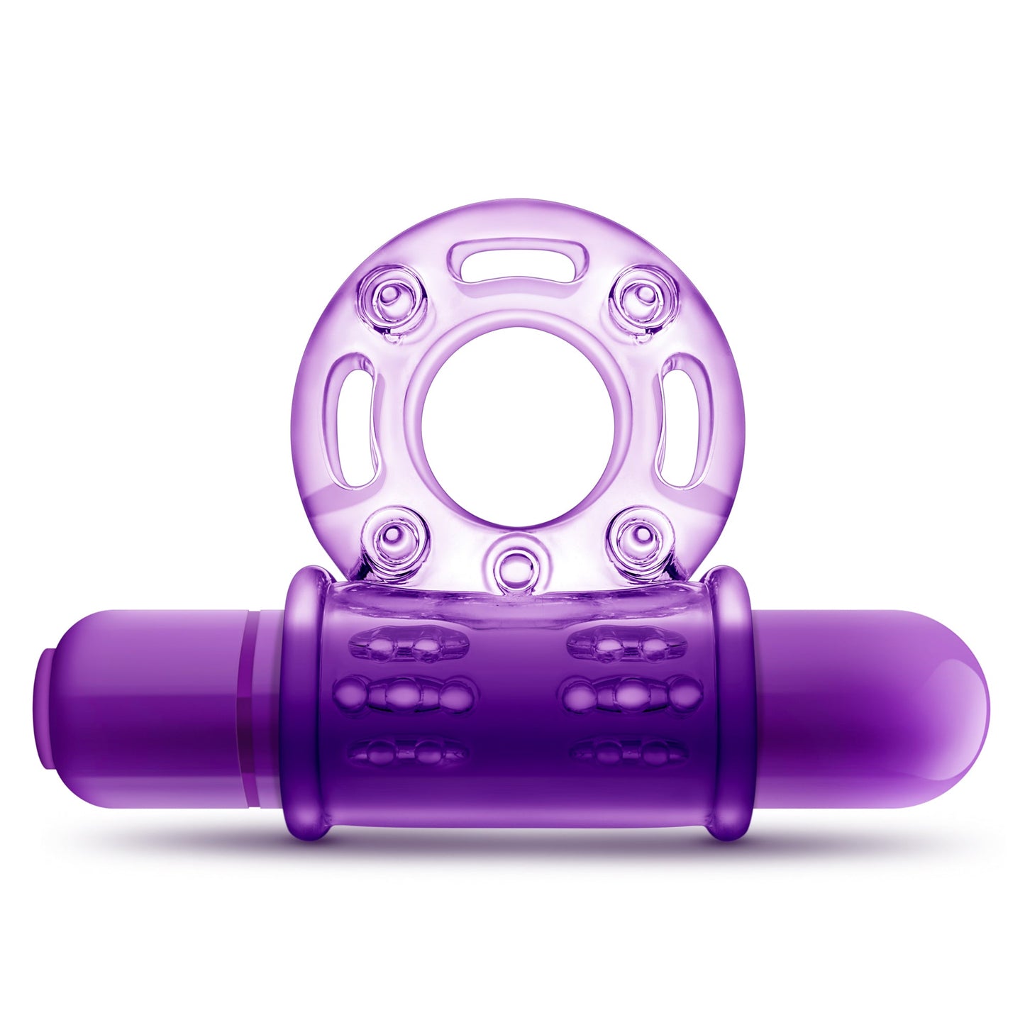 Play With Me Couples Play Vibrating Cock Ring in Purple