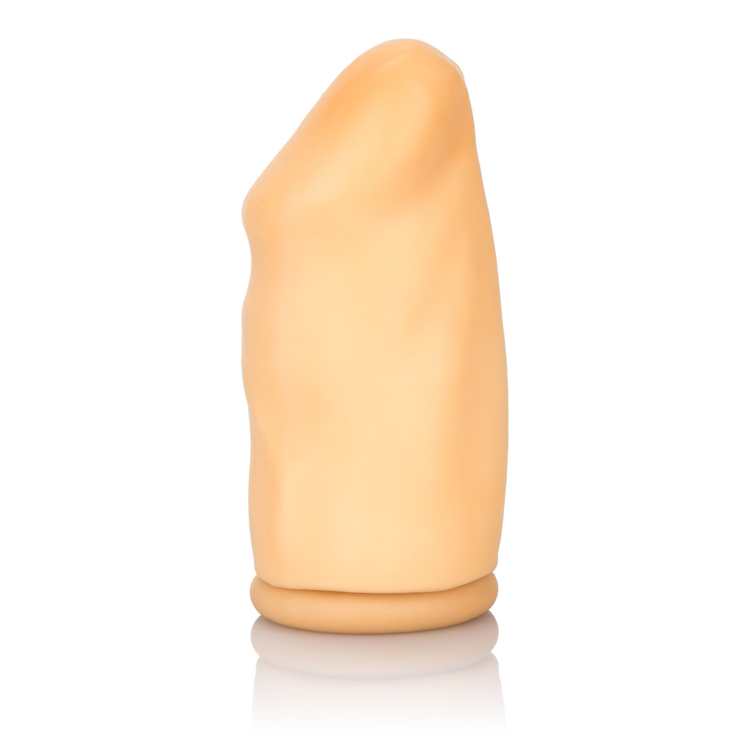 Smooth 3 Inch Ivory Latex Penis Extension with Roll Down Sleeve
