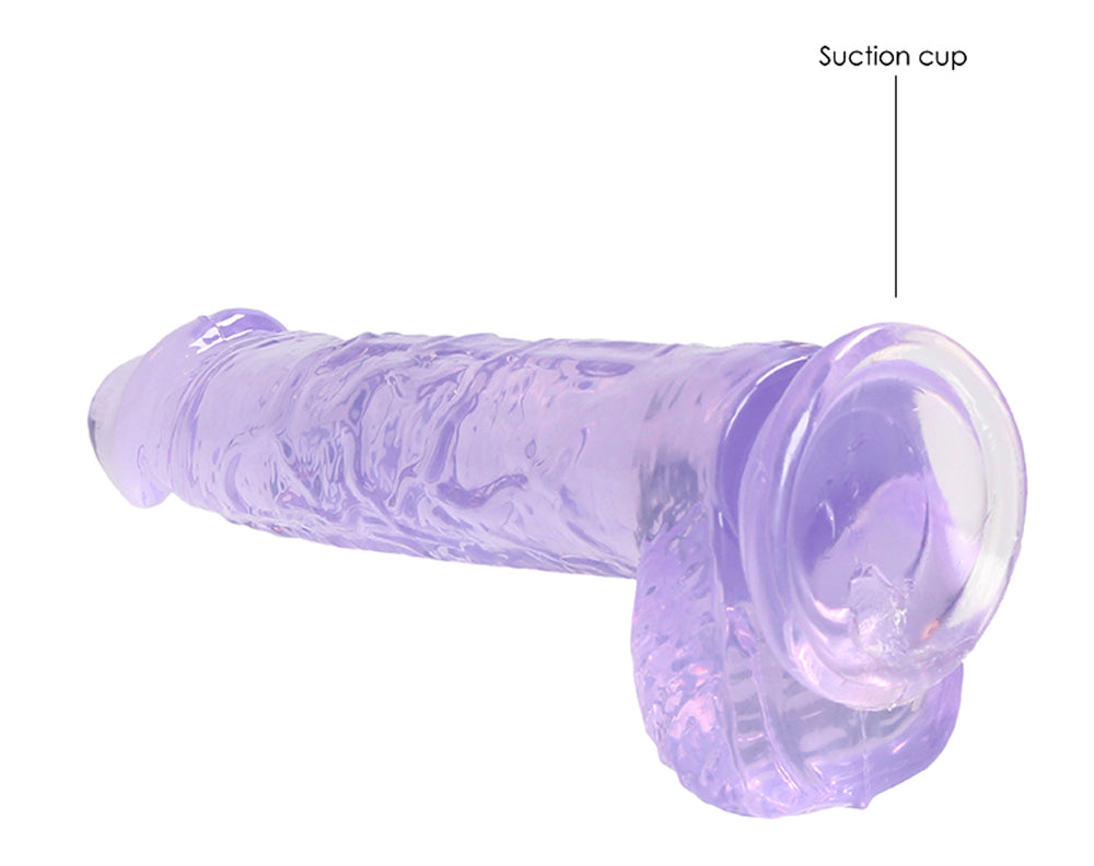 REALROCK 6'' Realistic Dildo With Balls - 15.2 cm Dong, Purple