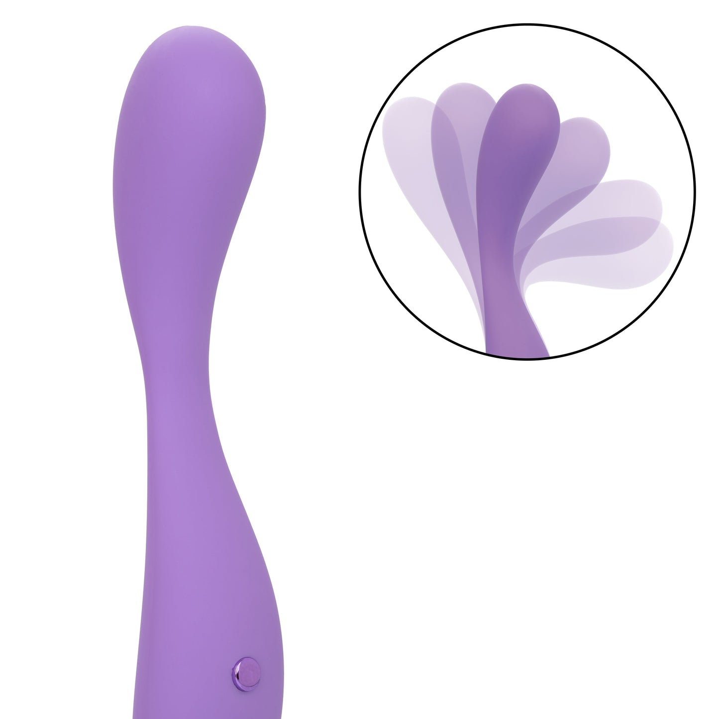 Contour Demi Purple Flexible Liquid Silicone Massager with 10 Vibration Functions and Waterproof Design