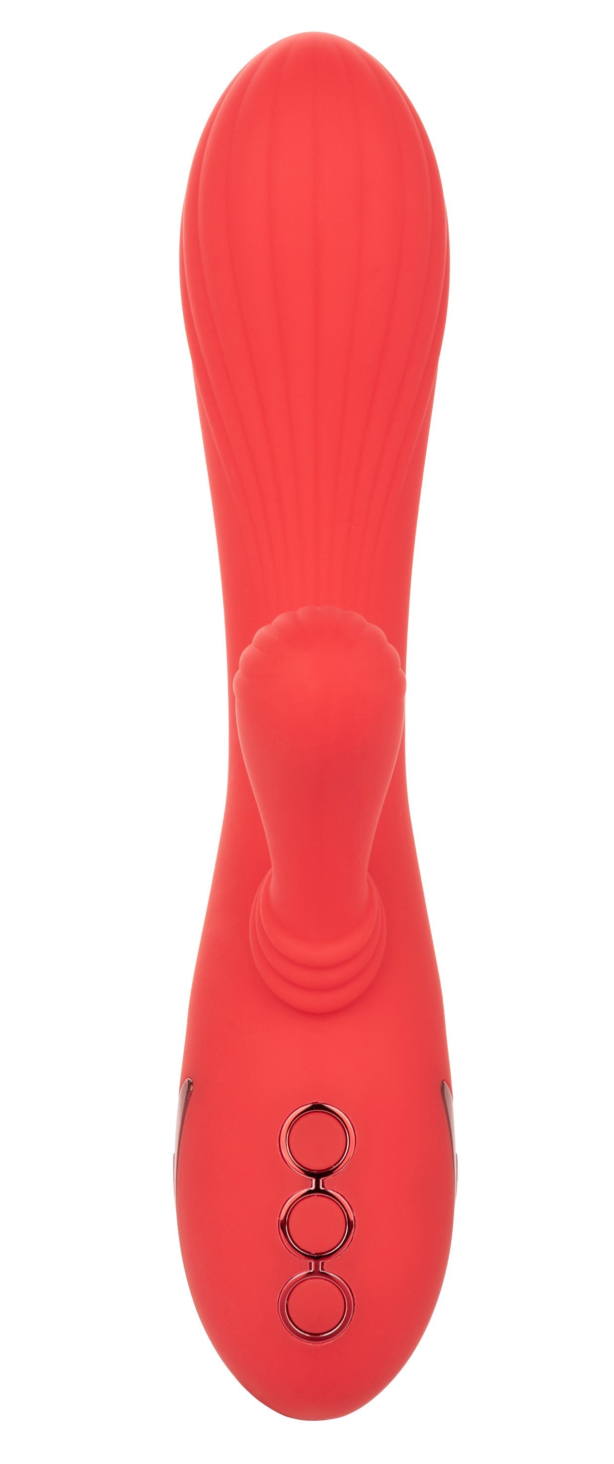 California Dreaming Palisades Passion Red Silicone Heated Massager with Swinging Teaser and Triple Motor Vibrations