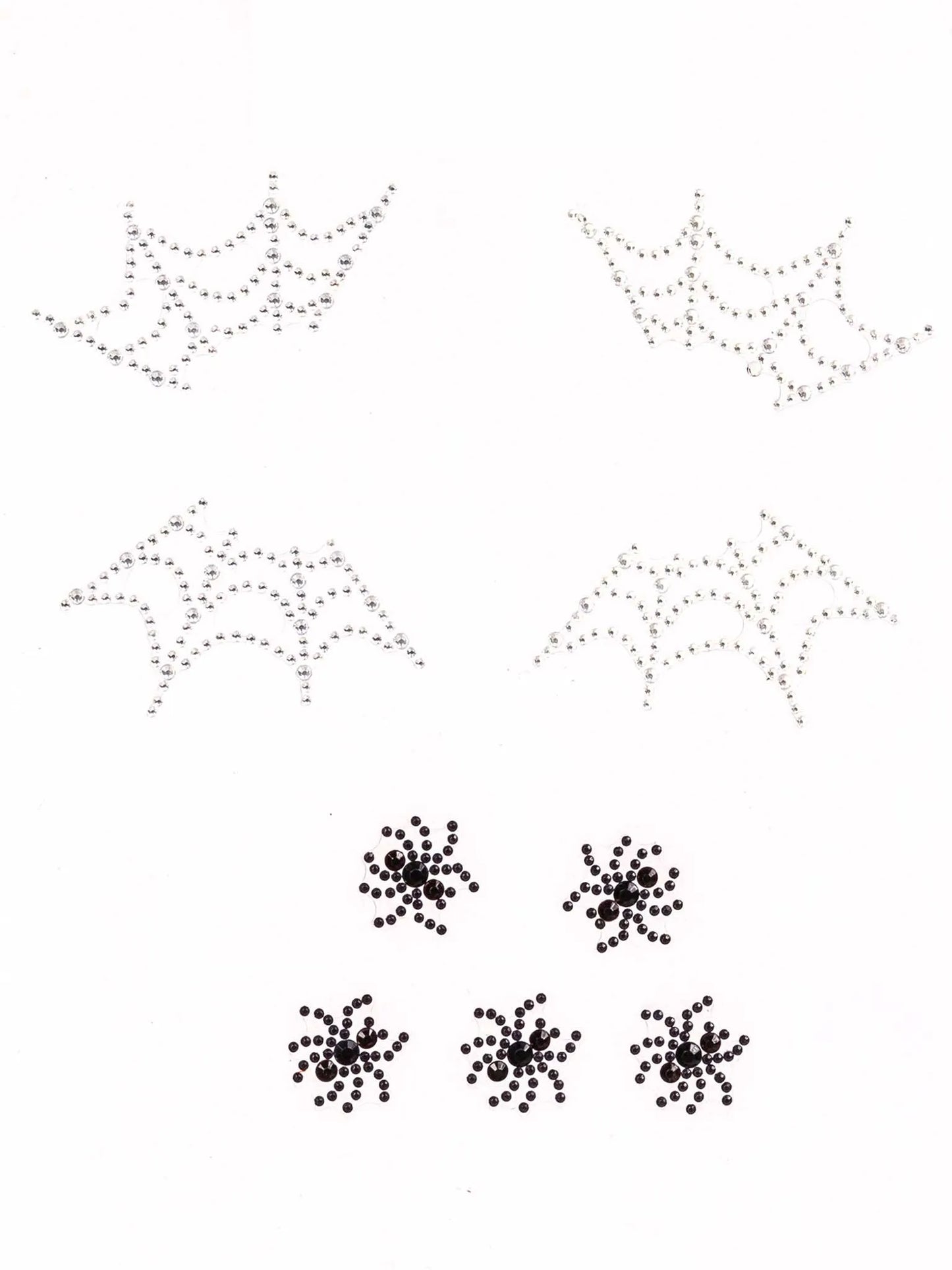 Spider Web Face Jewels Sticker – Adhesive Rhinestone Face Jewelry