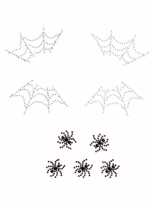 Spider Web Face Jewels Sticker – Adhesive Rhinestone Face Jewelry