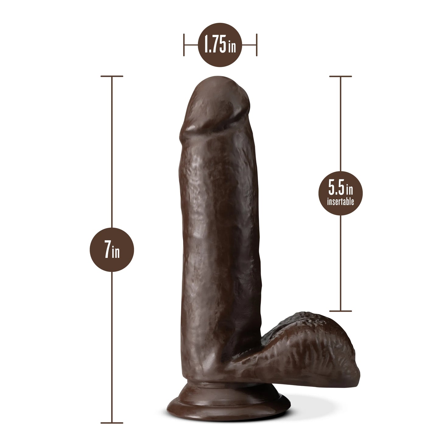 Dr. Skin Plus 7 Inch Posable Dildo with Balls
