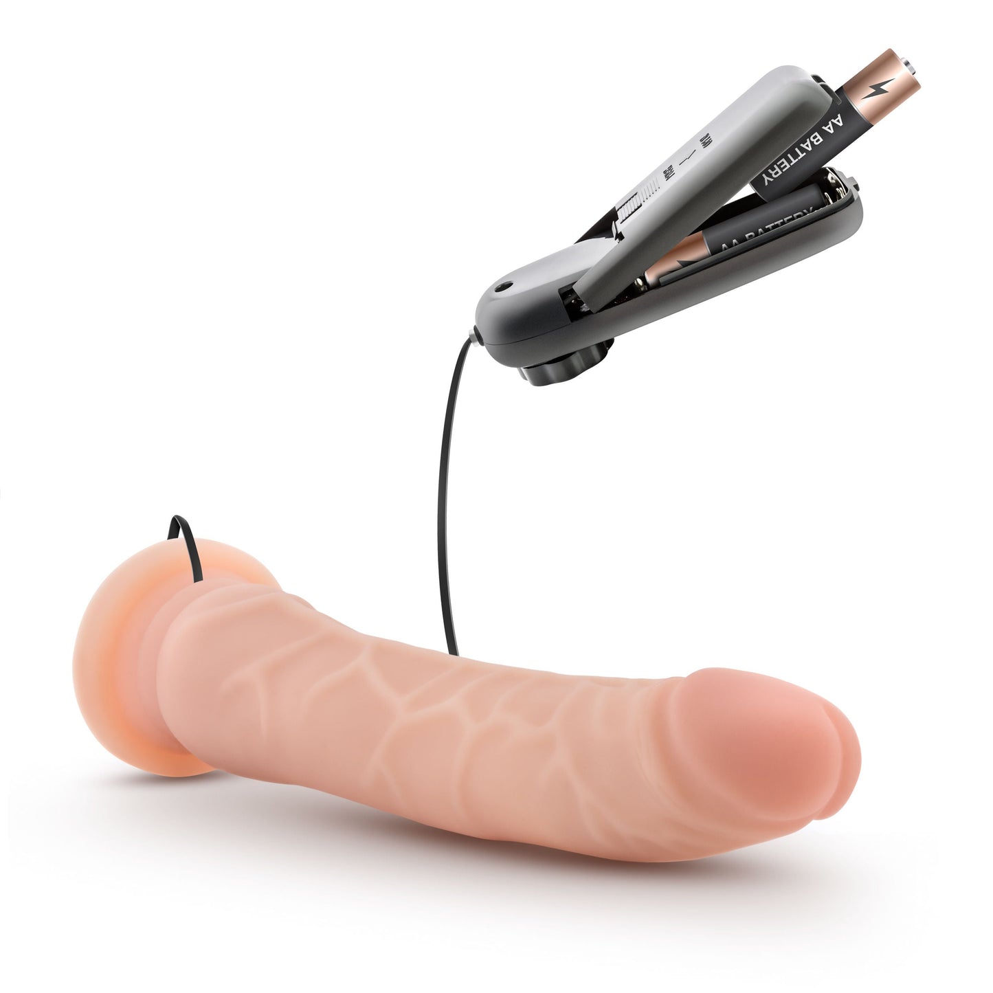 Dr. Skin 8.5 Inch Vibrating Realistic Cock (Vanilla) – Slim Vibrator With Suction Cup