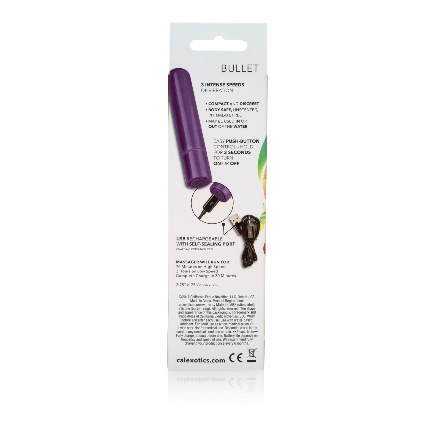 Tiny Teasers Bullet Vibrator Purple Compact Multi-Speed Waterproof