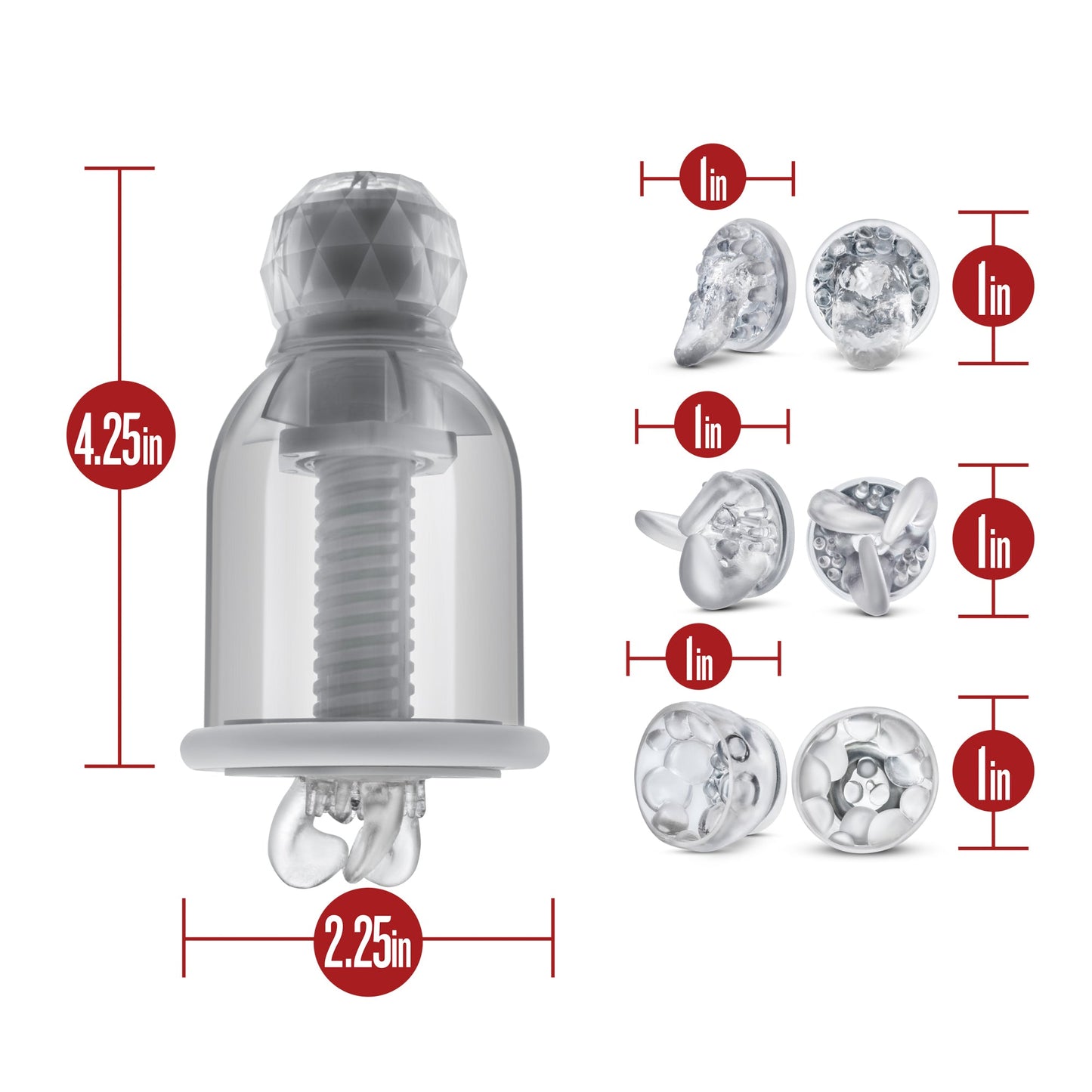 Temptasia Titillator – Variable Speed Nipple Stimulator with Attachments