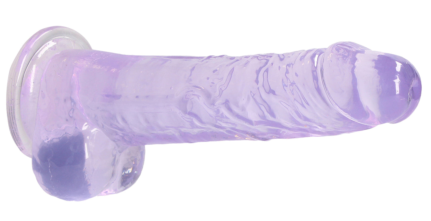 Realrock Crystal Clear (Transparent) – 8 Inch Realistic Dildo with Balls