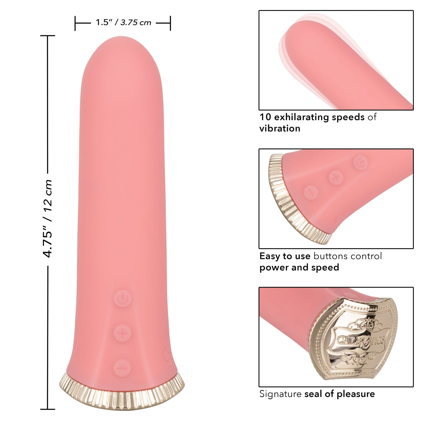 Uncorked Rosé Mini Silicone Vibrator 3 Inch Pink Massager with 10 Speeds