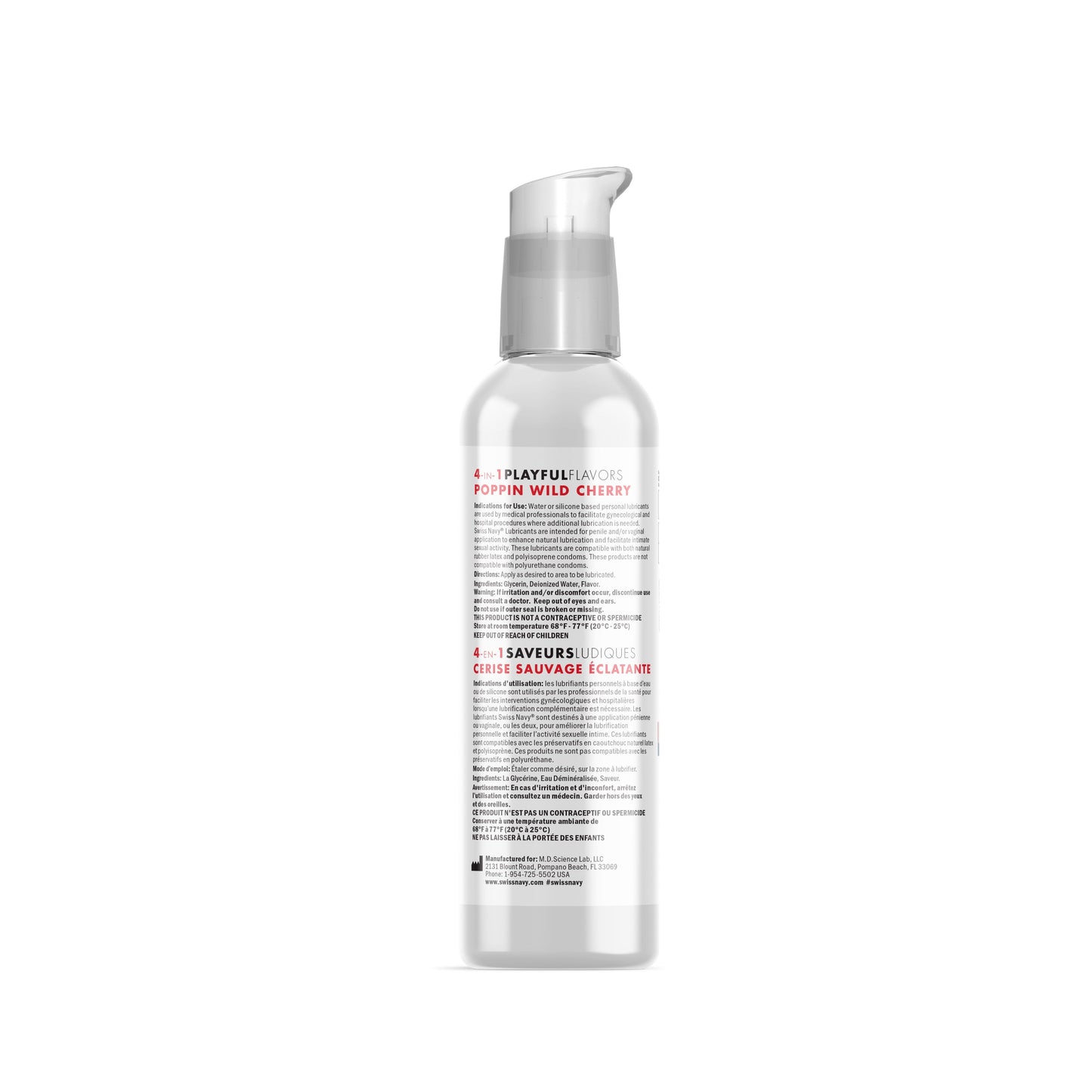 Playful Flavours 4 In 1 Poppin Wild Cherry 4oz/118ml Lube