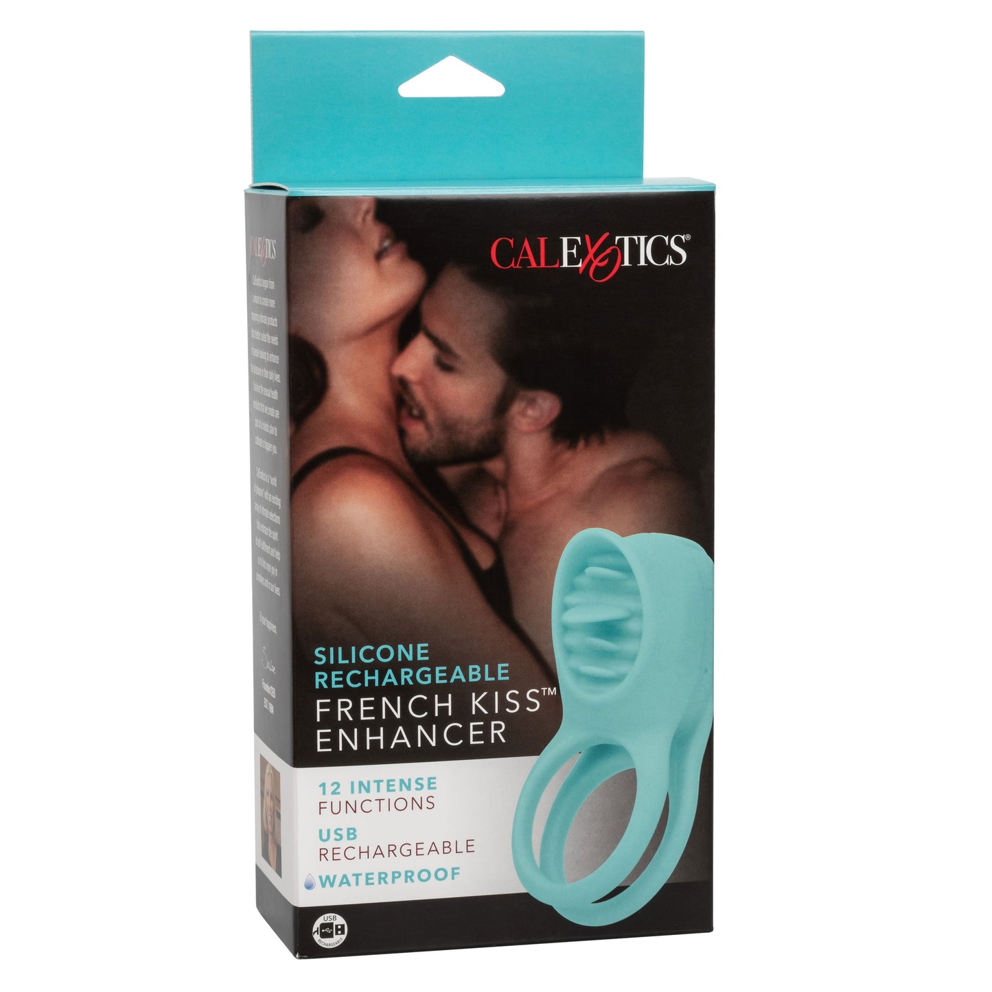 Silicone Rechargeable French Kiss Enhancer – Vibrator with 12 Functions and Flickering Teaser Ring