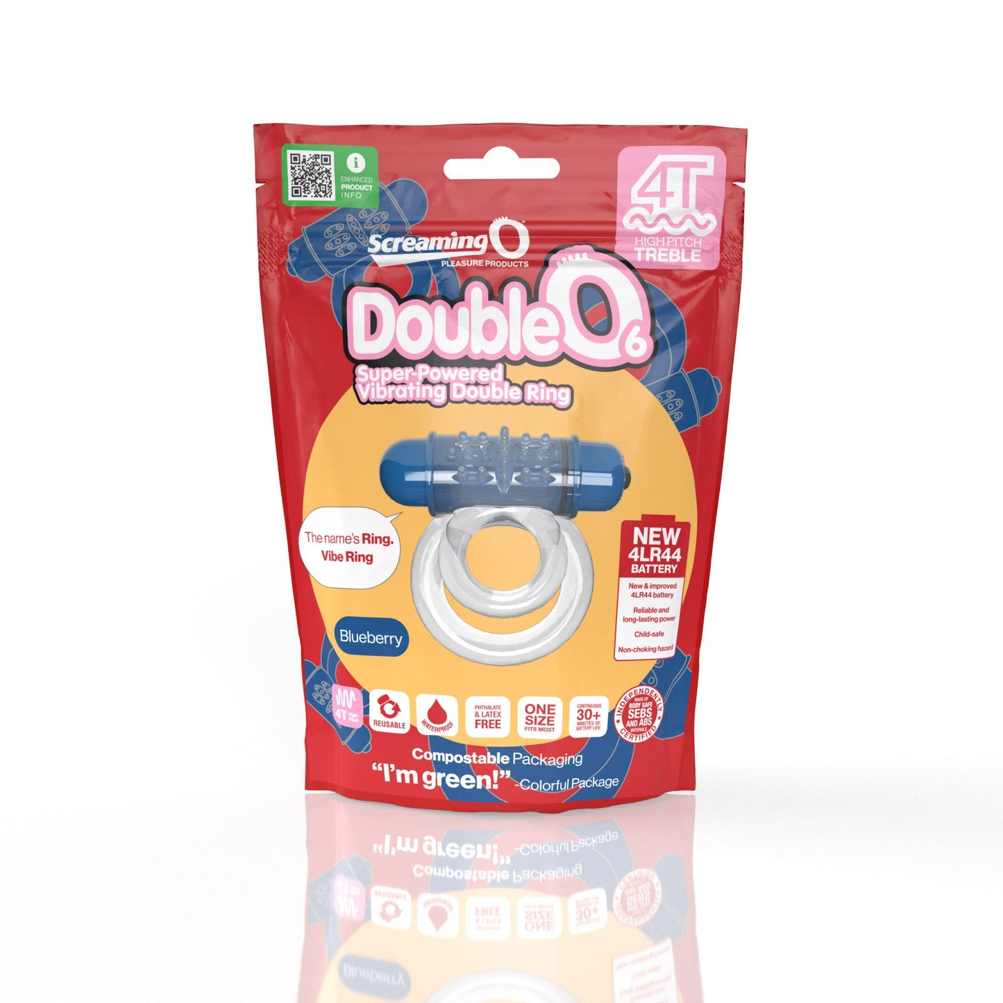 Screaming O 4T DoubleO 6 Blueberry – Super Powered Vibrating Double Ring