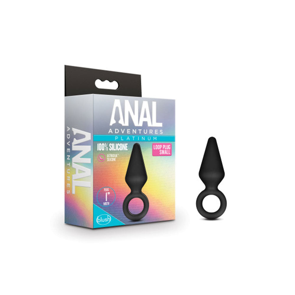 Anal Adventures Platinum Silicone Anal Loop Plug Small – Silicone Butt Plug