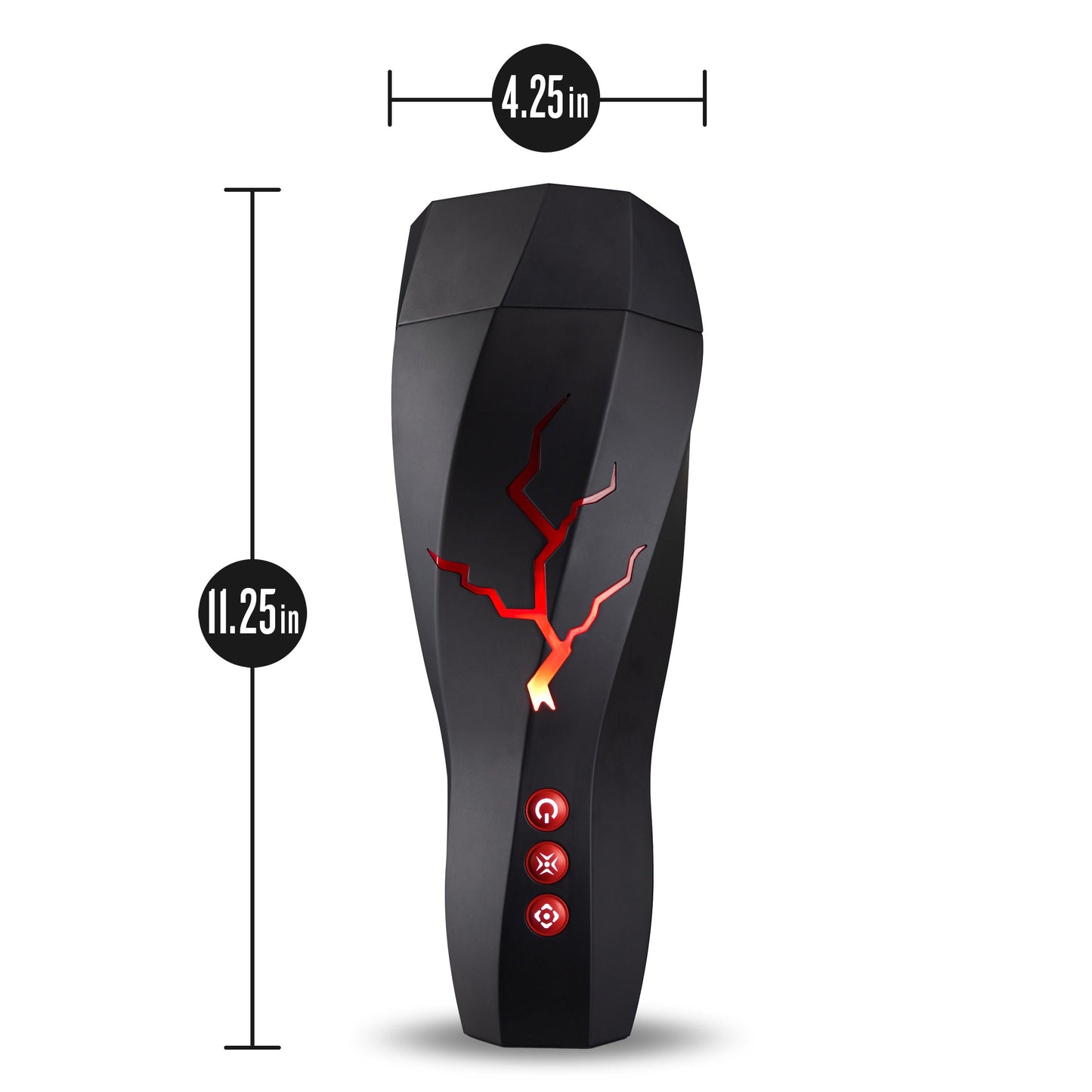 M for Men Storm (White) – Ribbed Masturbator Cup Vibrator with 7 Vibration Functions and Suction