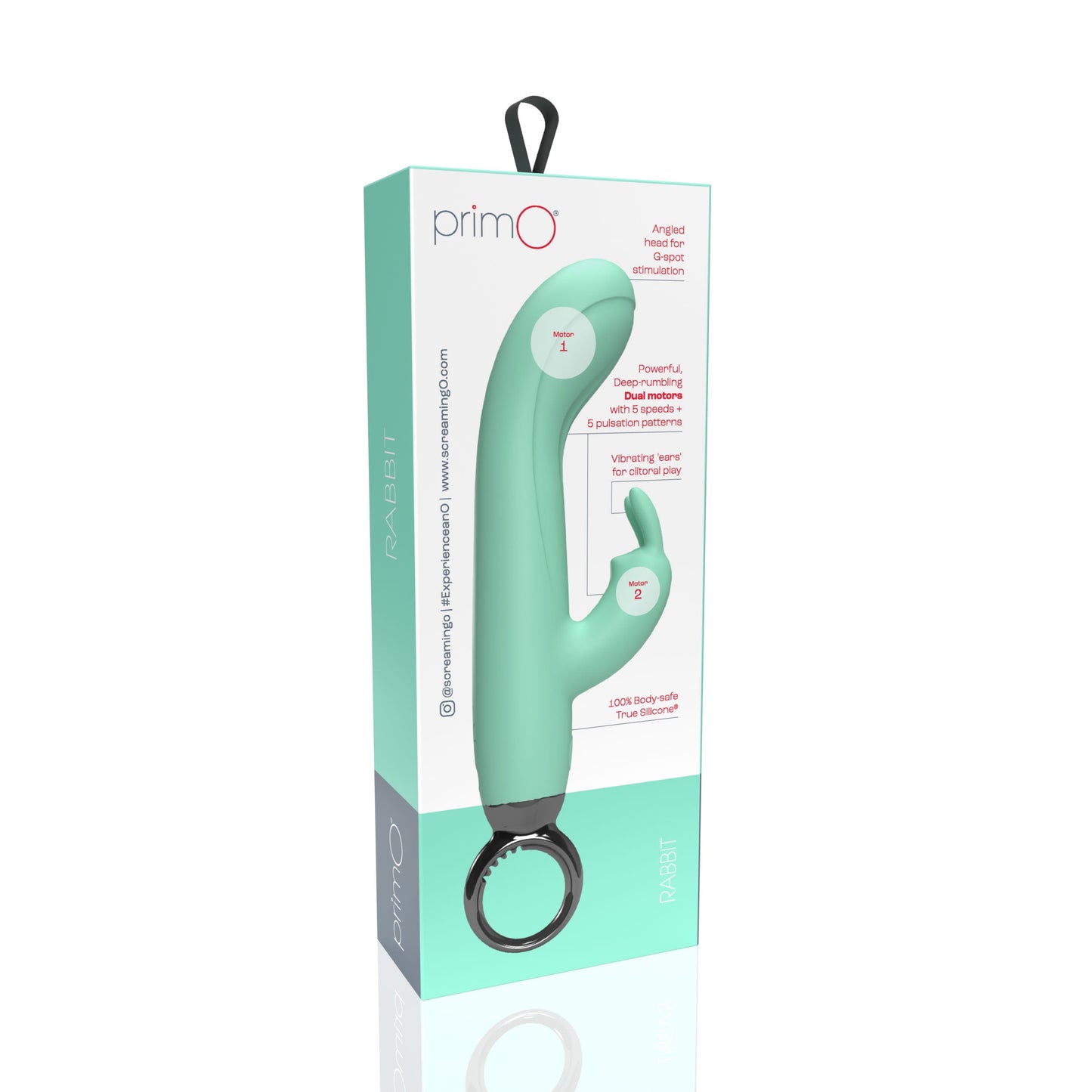 Screaming O PrimO Rabbit – 4.5 Inch Silicone Rabbit Vibrator with 5+5 Motor Settings