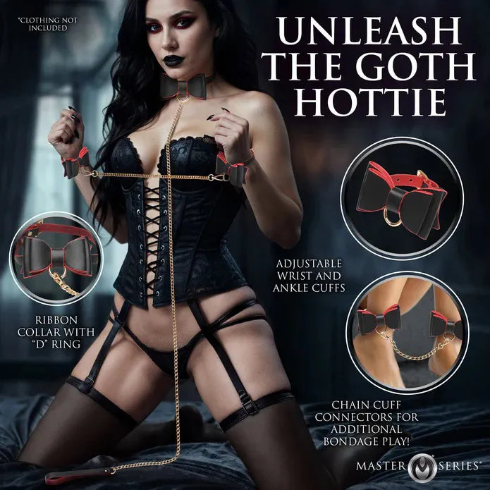 Goth Bondage Set – Vegan-Friendly Faux Leather Bondage Accessories