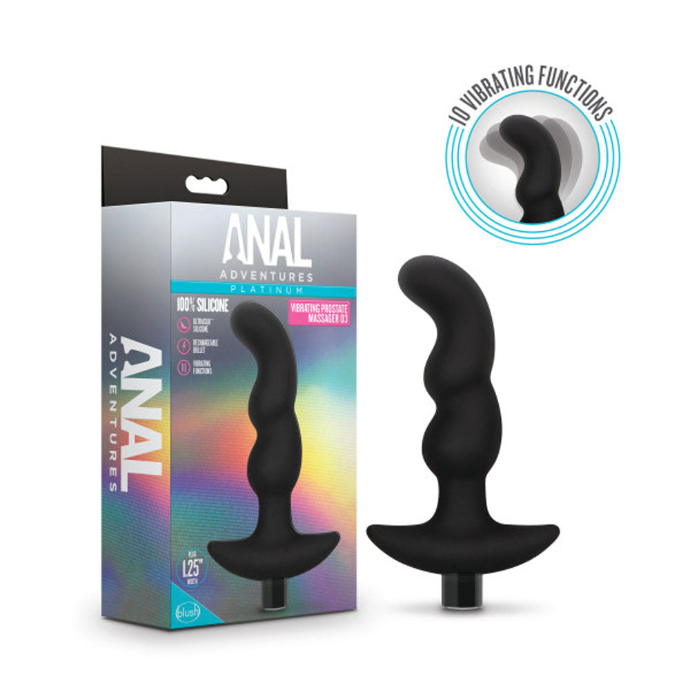 Anal Adventures Platinum Silicone Prostate Massager