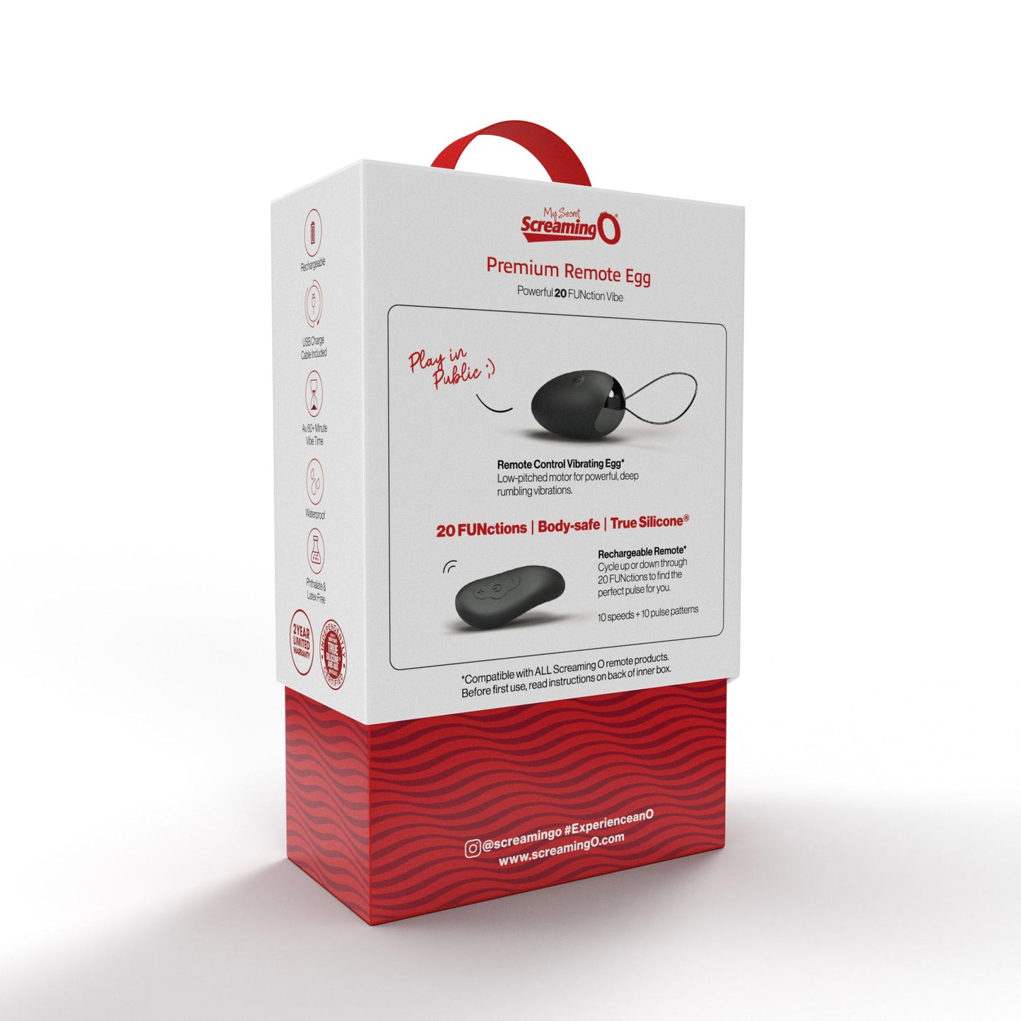 My Secret Screaming O Premium Remote Egg – Rechargeable Remote-Controlled Vibrating Egg
