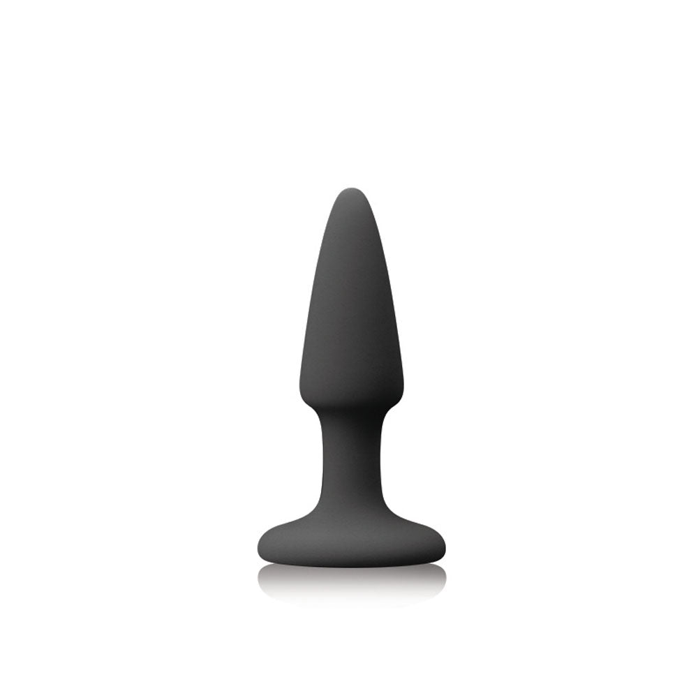 Colours Pleasures Black Mini – Satin Smooth 7cm Insertable Silicone Butt Plug