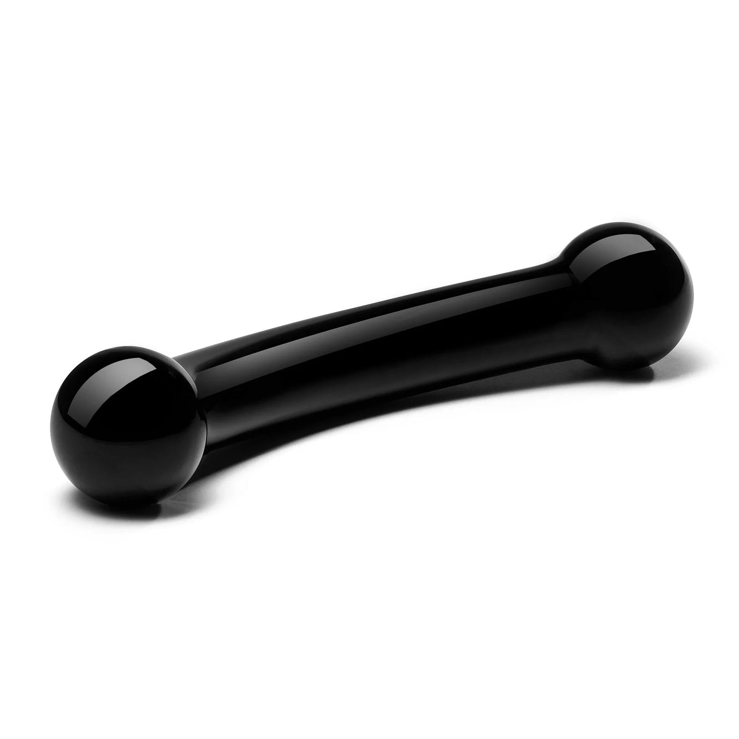 Glas 5.5 Inch Double Bull Black Glass Dildo