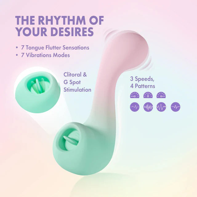 Melody Dual-Ended Vibrator for Clitoral and Tongue Stimulation