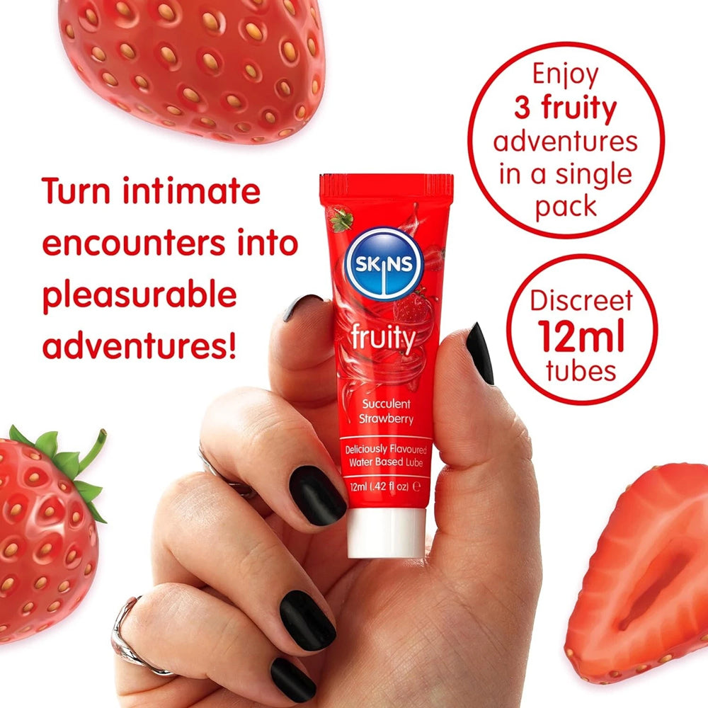 Skins Fruity Tubes 12ml Watermelon Strawberry Mango Lubricants