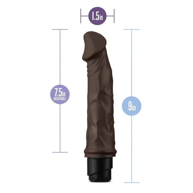 Dr Skin Vibe 6 (Chocolate) – Realistic 9 Inch Vibrating Dildo