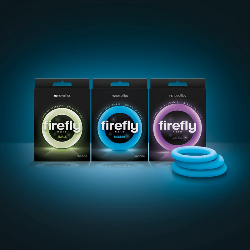 Firefly Halo (Glow in the Dark Clear) – Small 50mm Silicone Cock Ring