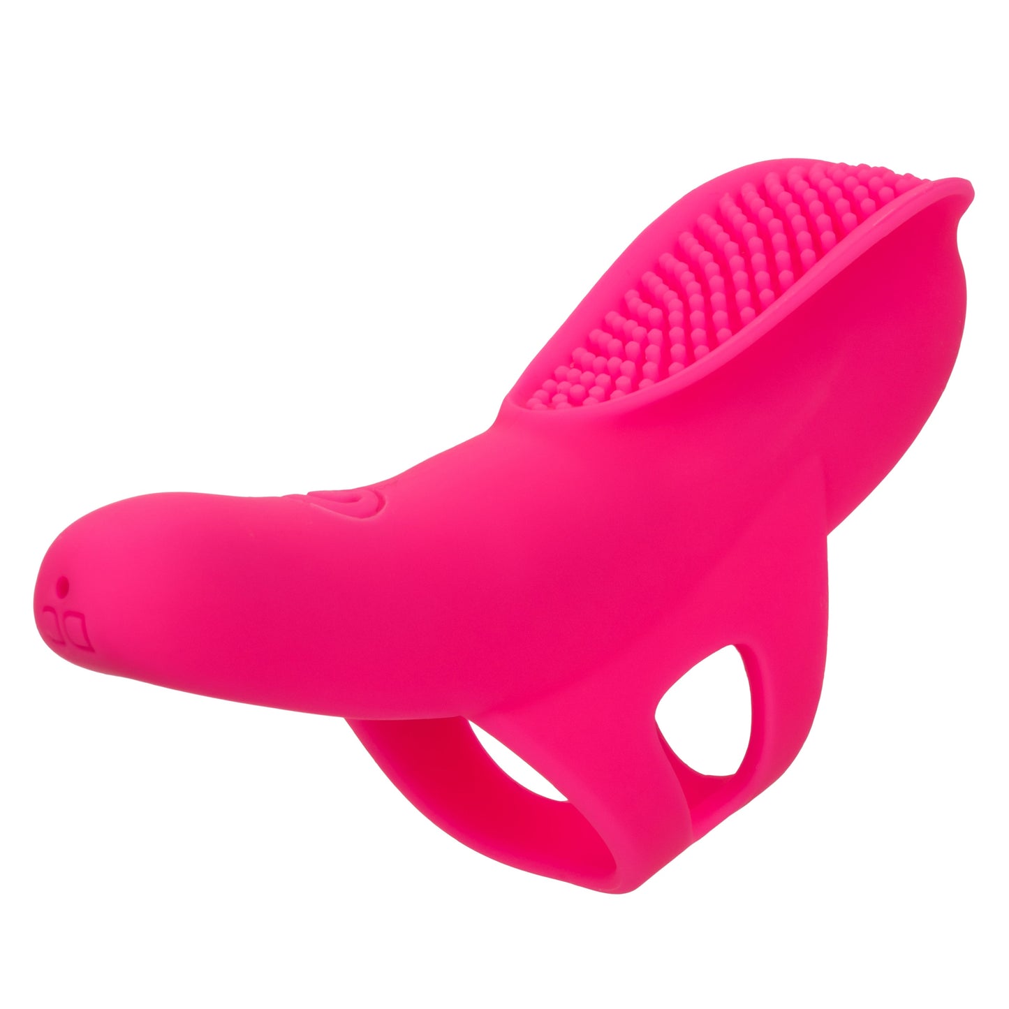 Neon Vibes The Nubby Vibe Pink Silicone Finger Teaser with 10 Functions and Rechargeable