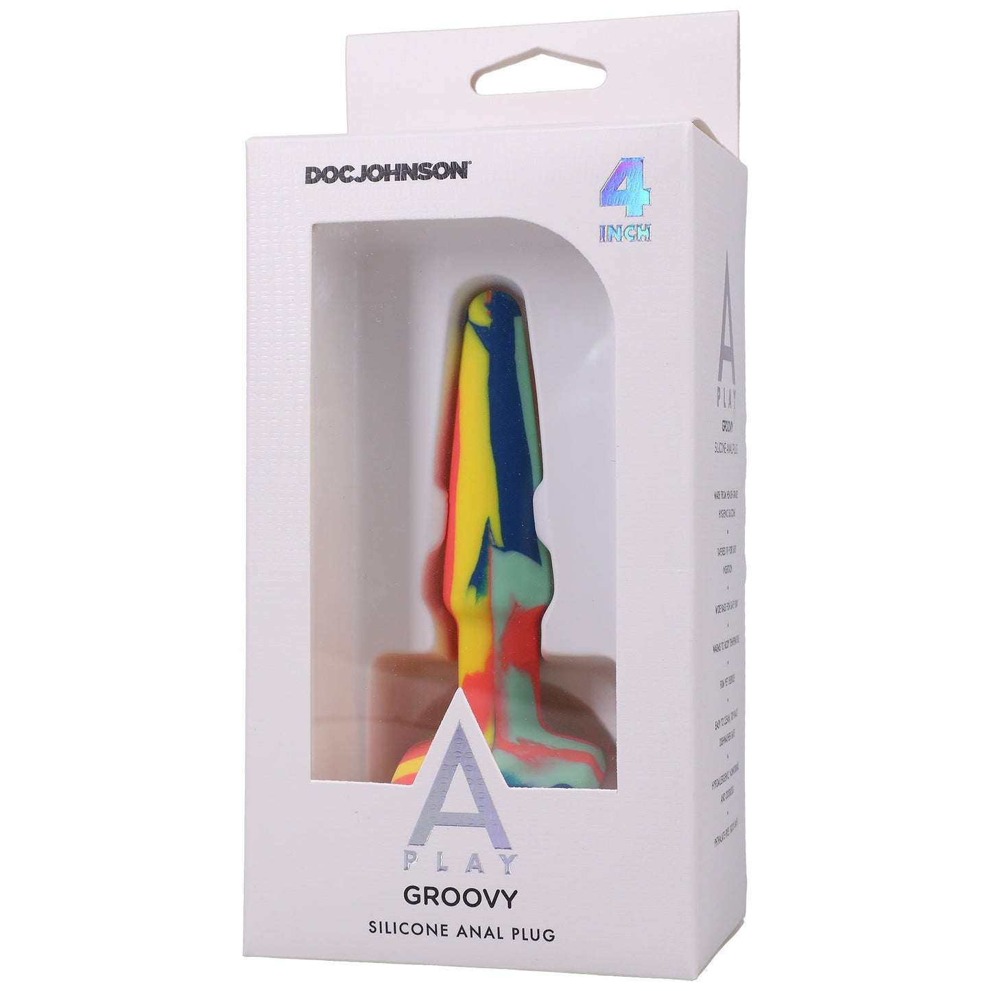 Groovy Silicone Anal Plug 4 Inch Sunrise