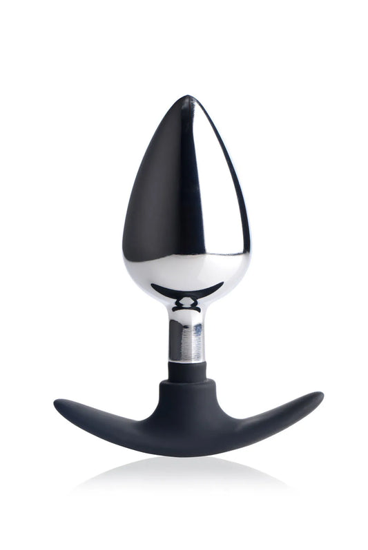 Dark Invader Metal and Silicone Weighted Large Anal Plug
