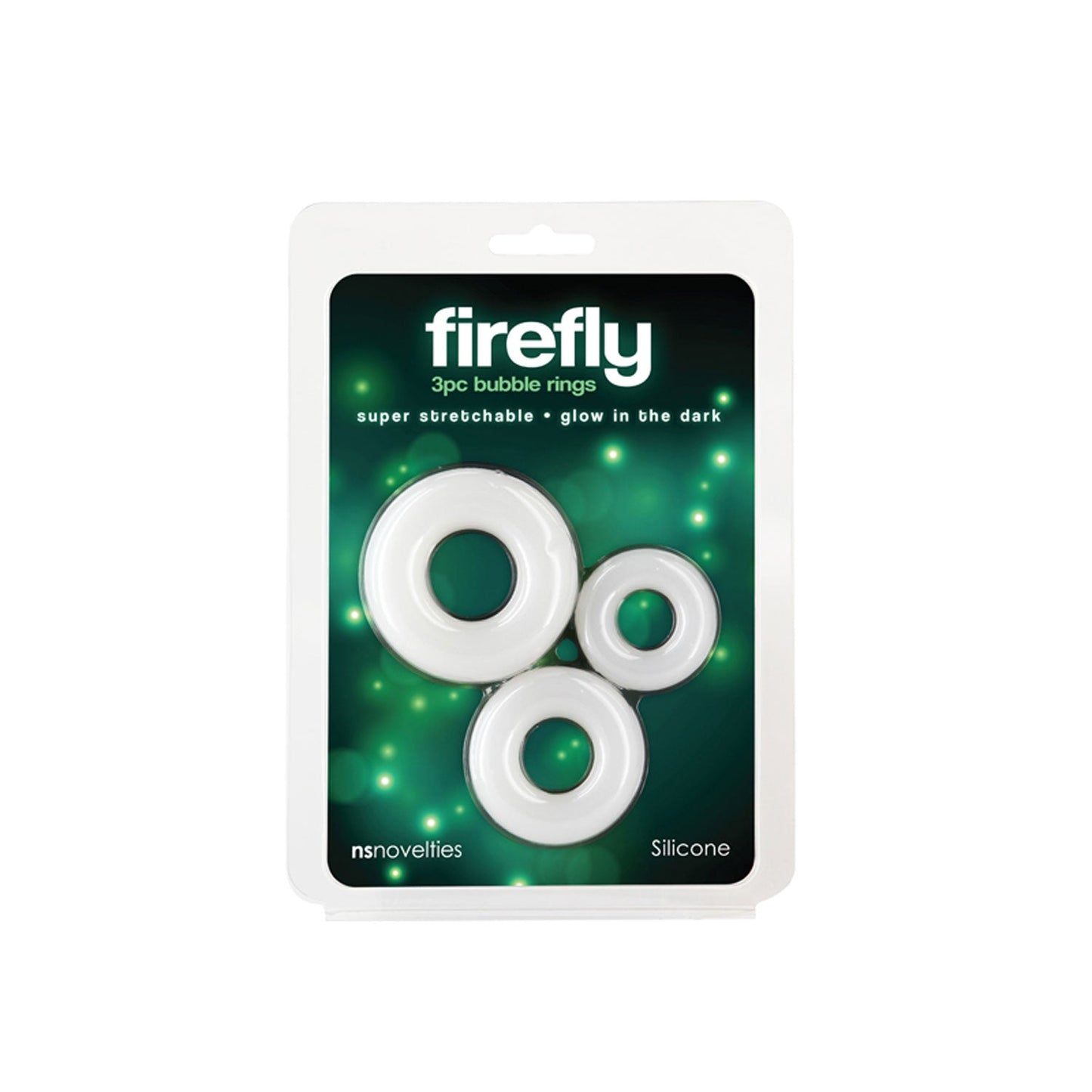 Firefly Bubble Rings Glow in the Dark Cock Rings Set of 3