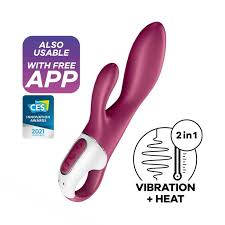 Satisfyer Heated Affair Warming Rabbit Vibrator in Burgundy with Bluetooth Connectivity