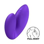 Satisfyer Love Riot Purple Finger Vibrator Waterproof Medical Silicone with 12 Vibration Modes