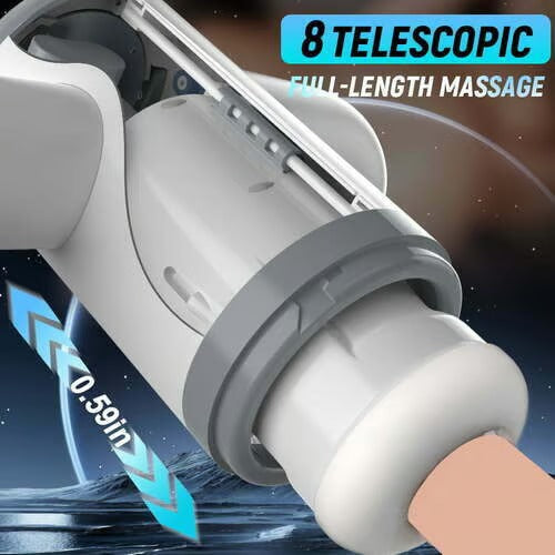 Acmejoy - Automatic Lubrication 8 Thrusting & Sucking Handheld Male Stroker Masturbation Cup
