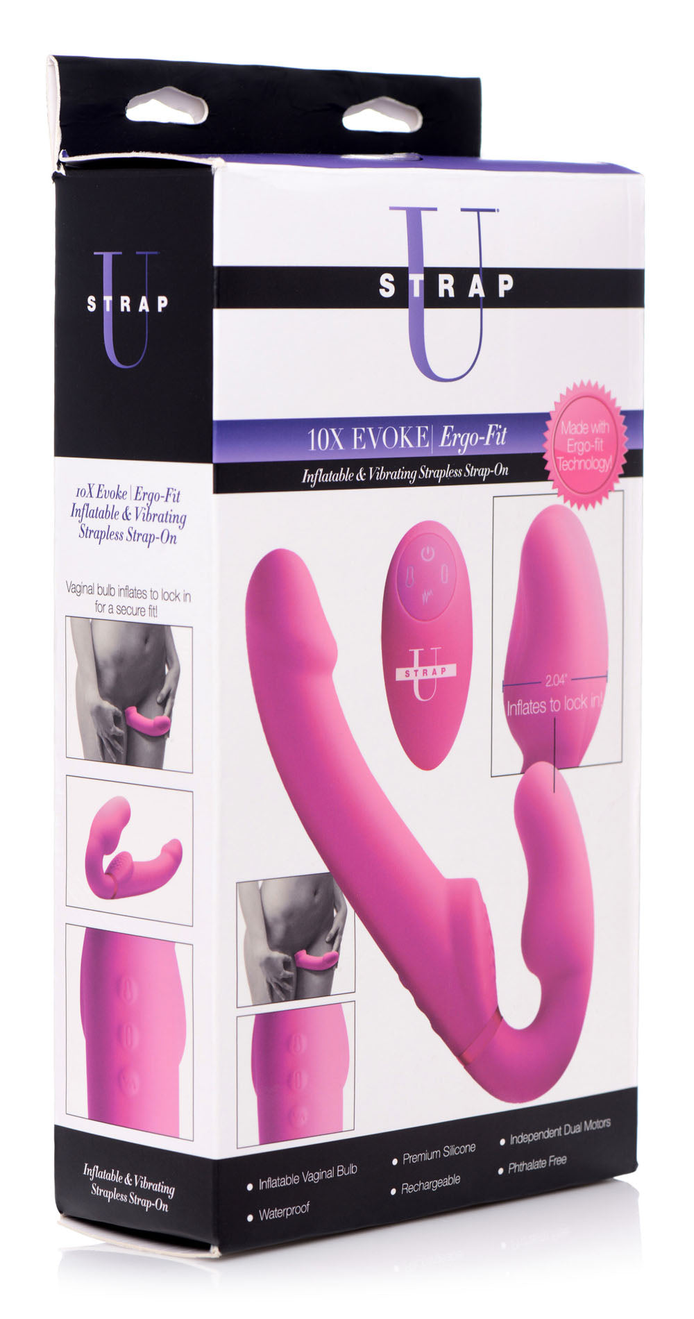 Worlds First Remote Control Inflatable Ergo-Fit Strapless Strap-On – Remote-Controlled Strapless Strap-On