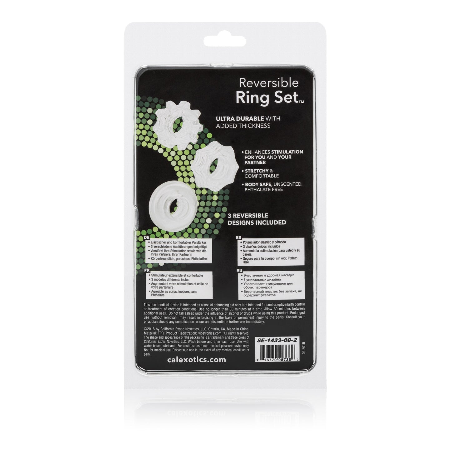 Reversible Ring Set – Stretchy Durable Erection Enhancers 3-Piece Set