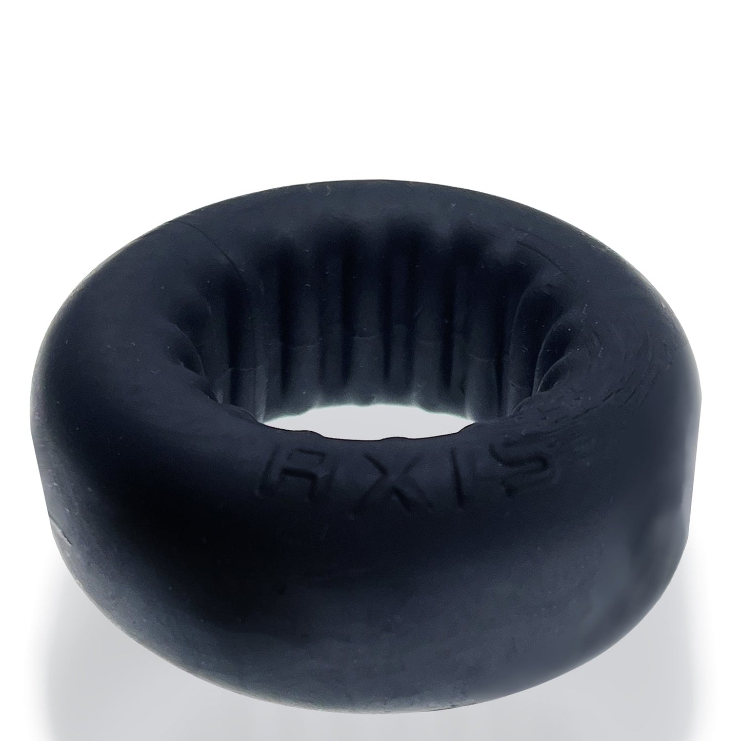 Oxballs Axis Inner Ribbed Griphold Comfort Cock Ring Black Ice