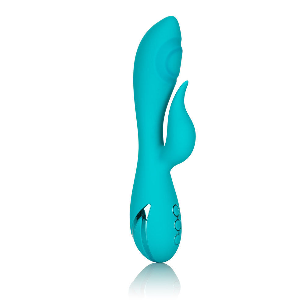 California Dreaming Santa Monica Starlet Teal Massager with 10 Vibration Functions=