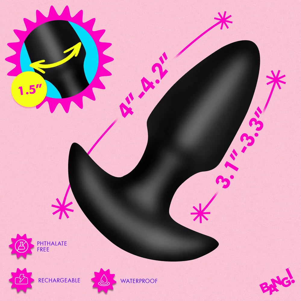 Thrusting and Vibrating Silicone Butt Plug – Wireless Remote-Controlled Butt Plug